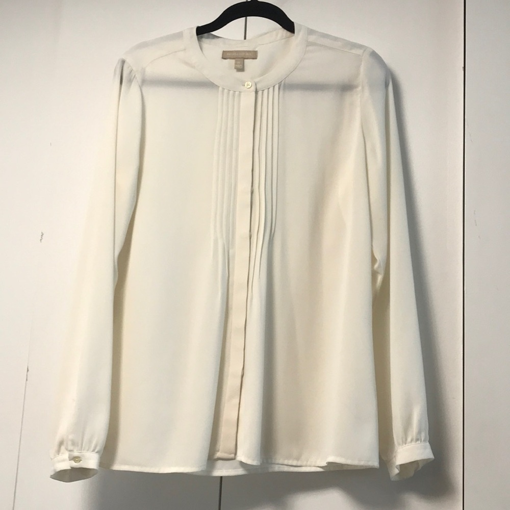 Banana Republic blouse with pleats down the front